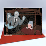 The Ghost of Prince Philip Haunting Prince Charles - Christmas Card