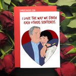 Jeffrey Epstein and Ghislaine Maxwell - Valentine's Day Card