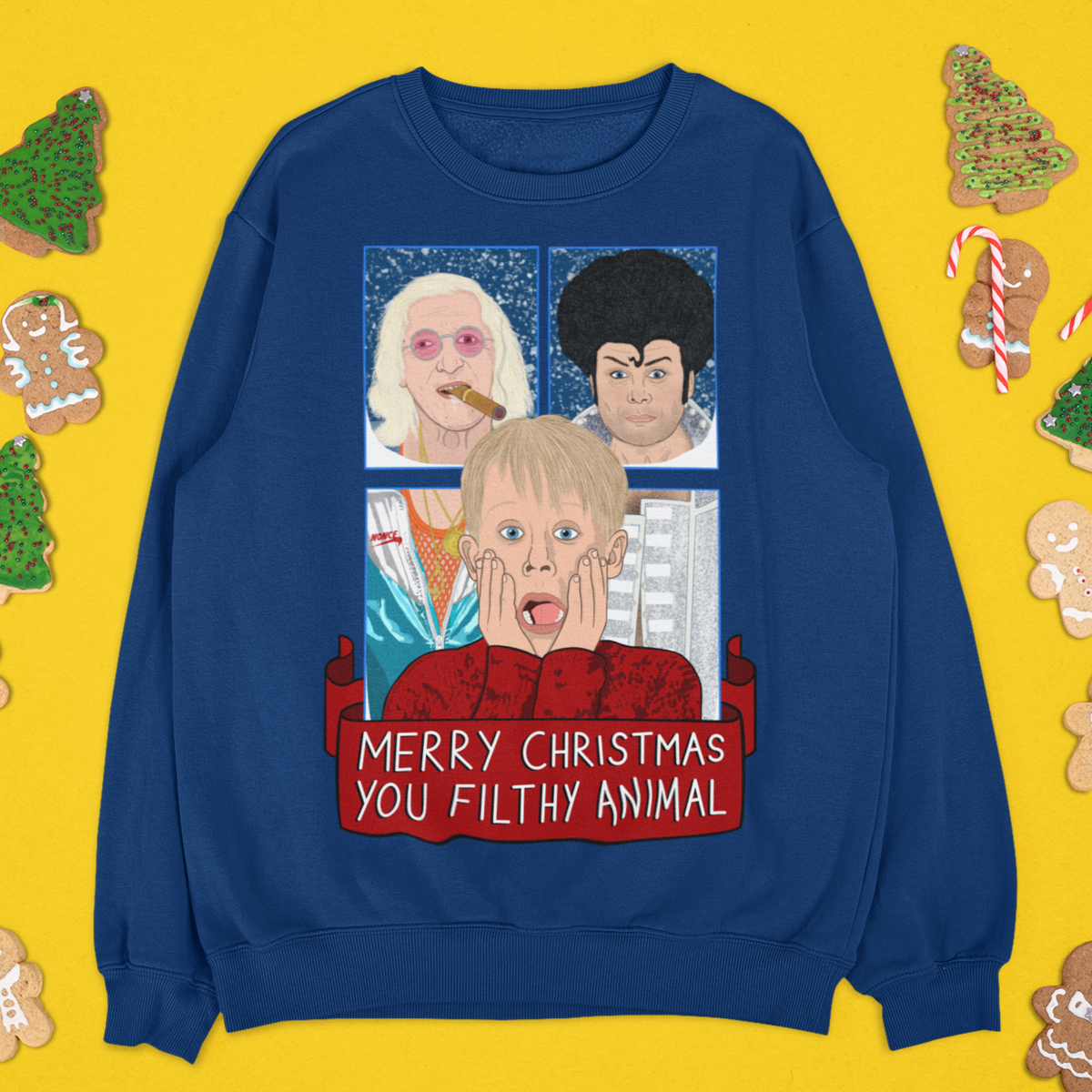 Home Alone Gary Glitter Jimmy Savile Christmas Jumper