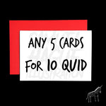 Any 5 Cards for £12
