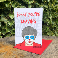Theresa May - Clown - Sorry You're Leaving Card