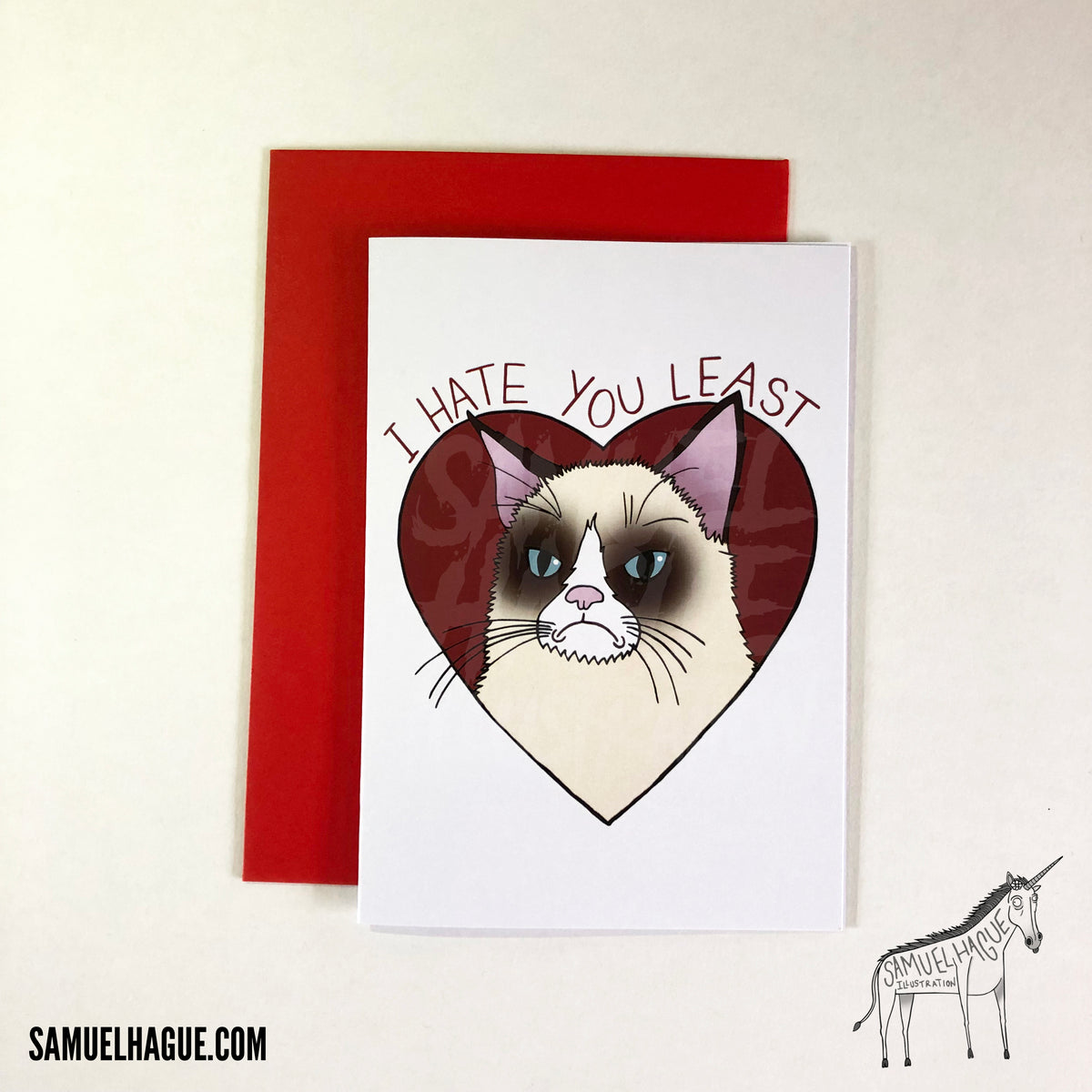 Grumpy Cat - Valentine's Day Card – Samuel Hague Illustration