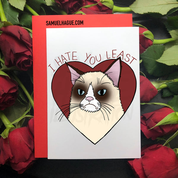 Grumpy Cat - Valentine's Day Card