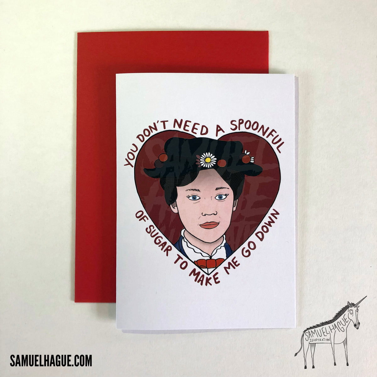 Mary Poppins - Valentine's Day Card – Samuel Hague Illustration