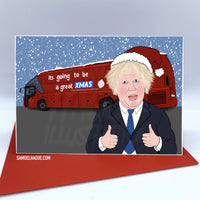 Boris and the Big Red Bus - Christmas Card