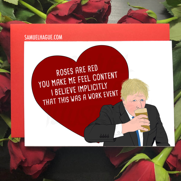 Boris at a Work Event - Valentine's Day Card